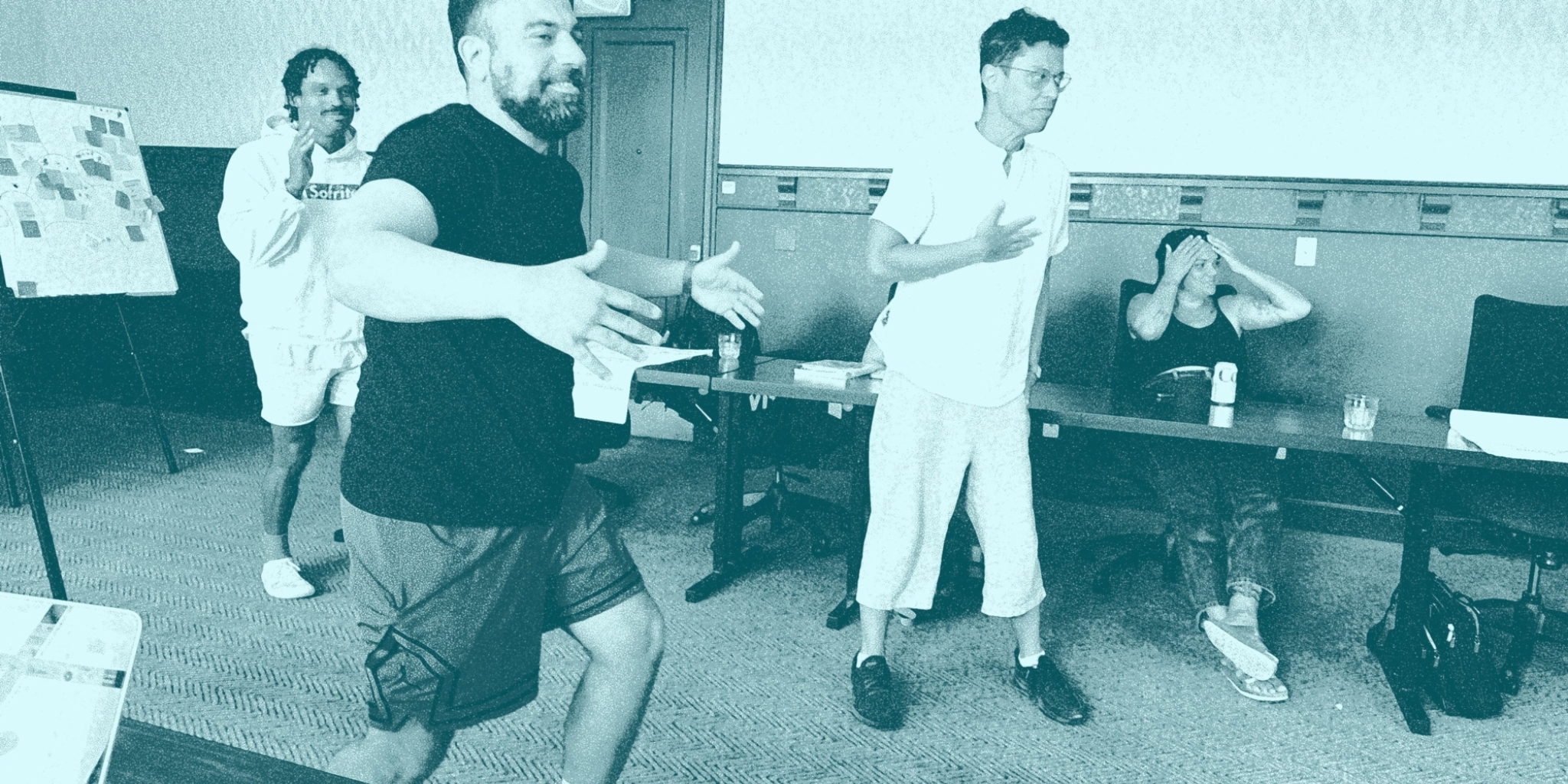 Group participating a dance.